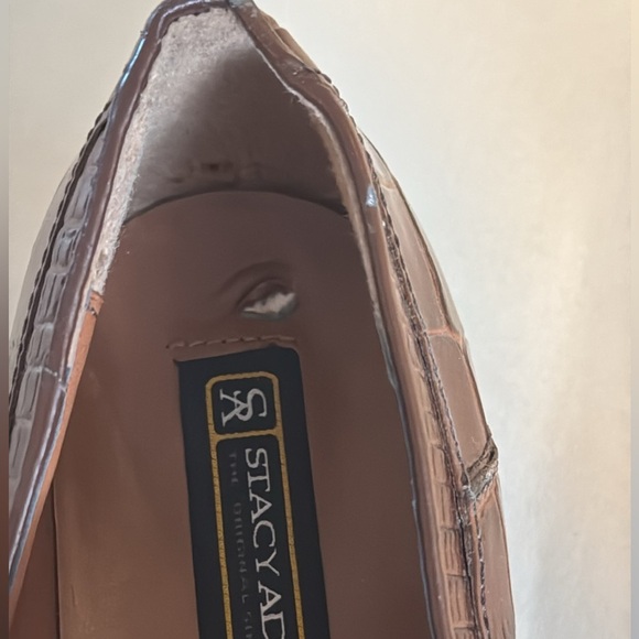 Stacy Adams brown, genuine, snake skin and leather slip on loafer style shoes 8 - Picture 12 of 12